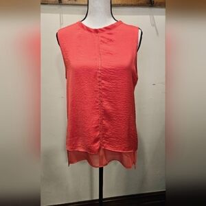 Violet & Claire Coral Sleeveless Layered Shell Top
